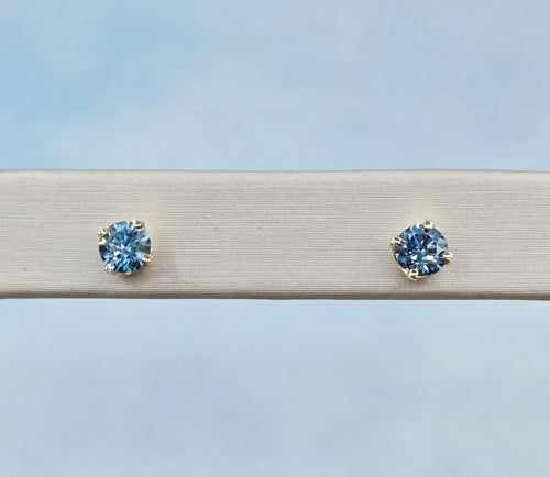 Blue Diamond Lab Earrings