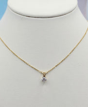 Load image into Gallery viewer, 1/4 Diamond Solitaire Necklace - 14K Yellow Gold