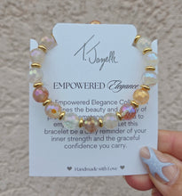 Load image into Gallery viewer, Strawberry Quartz &amp; Gold Empowered Elegance Beaded Bracelet - TJazelle