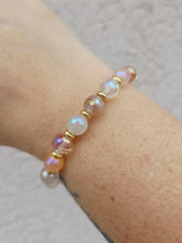 Load image into Gallery viewer, Strawberry Quartz &amp; Gold Empowered Elegance Beaded Bracelet - TJazelle