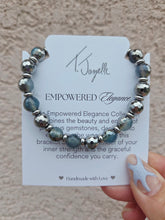 Load image into Gallery viewer, Blue Silver Agate &amp; Silver Empowered Elegance Beaded Bracelet - TJazelle