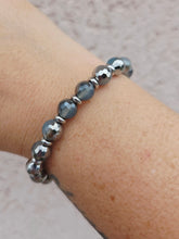 Load image into Gallery viewer, Blue Silver Agate &amp; Silver Empowered Elegance Beaded Bracelet - TJazelle