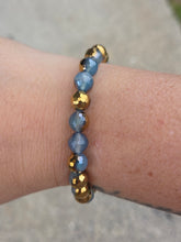 Load image into Gallery viewer, "Motivation" Blue Gold Agate Stacker - TJazelle