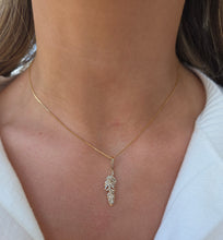 Load image into Gallery viewer, Diamond Feather Pendant