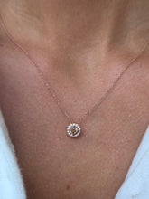 Load image into Gallery viewer, Chocolate Diamond with Halo Necklace - 14K Rose Gold - Le Vian®