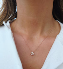 Load image into Gallery viewer, Chocolate Diamond with Halo Necklace - 14K Rose Gold - Le Vian®