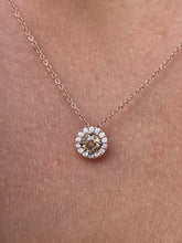Load image into Gallery viewer, Chocolate Diamond with Halo Necklace - 14K Rose Gold - Le Vian®