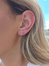 Load image into Gallery viewer, Chocolate Diamond with Halo Stud Earrings - 14K Rose Gold