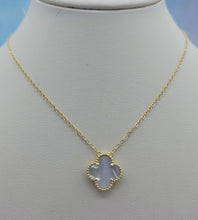 Load image into Gallery viewer, Mother of Pearl Clover Necklace - Gold Plated Sterling Silver