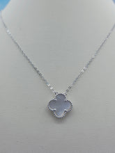 Load image into Gallery viewer, Mother of Pearl Clover Necklace - Sterling Silver