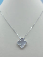 Load image into Gallery viewer, Mother of Pearl Clover Necklace - Sterling Silver