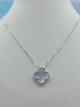 Load image into Gallery viewer, Mother of Pearl Clover Necklace - Sterling Silver