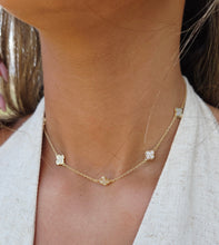 Load image into Gallery viewer, Mother of Pearl Clovers Necklace - Our Whole Heart *Retired Style*