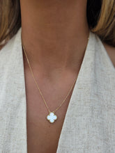 Load image into Gallery viewer, Mother of Pearl Clover Necklace - Gold Plated Sterling Silver