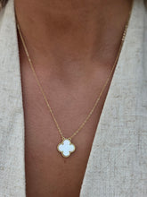 Load image into Gallery viewer, Mother of Pearl Clover Necklace - Gold Plated Sterling Silver