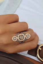 Load image into Gallery viewer, Le Vian Chocolatier® Ring featuring 1 1/2 cts. Chocolate Diamonds®, 3/8 cts. Vanilla Diamonds® set in 14K Strawberry Gold®