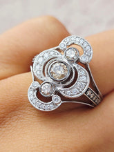 Load image into Gallery viewer, Le Vian Chocolatier® Ring featuring .30 cts. Chocolate Diamonds®, .56 Vanilla Diamonds® set in 14K Vanilla Gold®