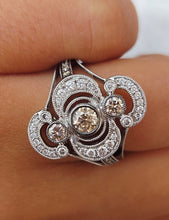 Load image into Gallery viewer, Le Vian Chocolatier® Ring featuring .30 cts. Chocolate Diamonds®, .56 Vanilla Diamonds® set in 14K Vanilla Gold®