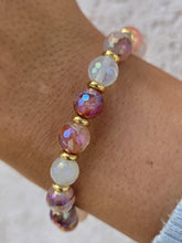 Load image into Gallery viewer, Strawberry Quartz &amp; Gold Empowered Elegance Beaded Bracelet - TJazelle