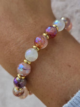 Load image into Gallery viewer, Strawberry Quartz &amp; Gold Empowered Elegance Beaded Bracelet - TJazelle
