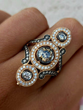 Load image into Gallery viewer, Le Vian Chocolatier® Ring featuring 1 1/2 cts. Chocolate Diamonds®, 3/8 cts. Vanilla Diamonds® set in 14K Strawberry Gold®