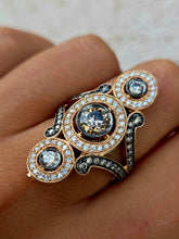 Load image into Gallery viewer, Le Vian Chocolatier® Ring featuring 1 1/2 cts. Chocolate Diamonds®, 3/8 cts. Vanilla Diamonds® set in 14K Strawberry Gold®