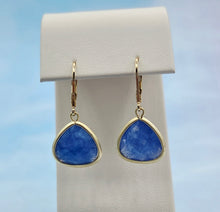 Load image into Gallery viewer, Autumn Sky Teardrop Gemstone Leverback Earrings