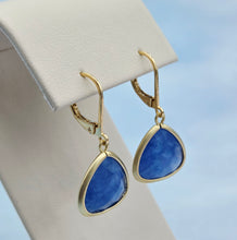 Load image into Gallery viewer, Autumn Sky Teardrop Gemstone Leverback Earrings