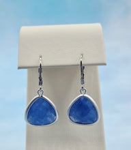 Load image into Gallery viewer, Autumn Sky Teardrop Gemstone Leverback Earrings