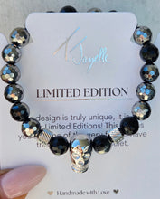 Load image into Gallery viewer, "Skull-y" Silver &amp; Black Agate Skull - Marie’s Exclusive TJazelle Bracelet