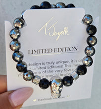 Load image into Gallery viewer, "Skull-y" Silver &amp; Black Agate Skull - Marie’s Exclusive TJazelle Bracelet