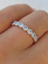 Load image into Gallery viewer, Mil-grain Circle Diamond Band - 14K Yellow &amp; White Gold - Marie's Custom Design