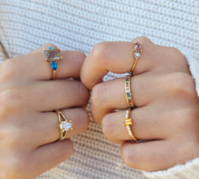 Load image into Gallery viewer, 1 Carat Yellow Moissanite Diamond Ring - 14K Yellow Gold - Marie's Custom Design