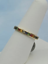 Load image into Gallery viewer, Multi Color Sapphire Band - 14K Yellow Gold