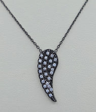 Load image into Gallery viewer, Black Rhodium Angel Wing Necklace