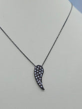 Load image into Gallery viewer, Black Rhodium Angel Wing Necklace