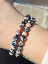 Load image into Gallery viewer, Orange/Black Agate Stacker Beaded Bracelet - Elena Michele