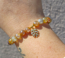 Load image into Gallery viewer, Mystic Brown Leaf Agate Leaf Beaded Bracelet - Elena Michele