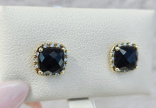 Load image into Gallery viewer, Onyx &amp; Diamond Stud Earring - 14K Yellow Gold