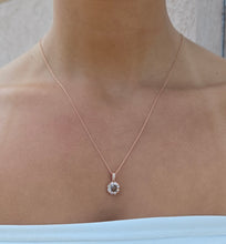 Load image into Gallery viewer, Chocolate Diamond Flower Necklace - Le Vian® Pendant - 14K Rose Gold