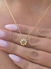 Load image into Gallery viewer, Chocolate Diamond Flower Necklace - Le Vian® Pendant - 14K Yellow Gold
