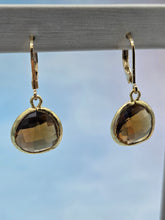 Load image into Gallery viewer, Smokey Topaz - Mini Teardrop Gemstone Leverback