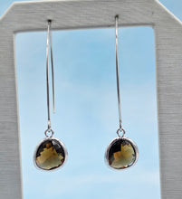 Load image into Gallery viewer, Brown Topaz  - Gemstone Threader Earring