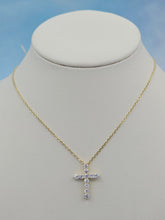 Load image into Gallery viewer, 1 Carat Diamond Cross Pendant &amp; Chain Necklace - 14K Yellow Gold