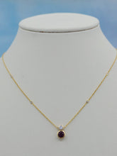 Load image into Gallery viewer, Ruby &amp; Diamond Pendant &amp; Chain Necklace - 18K Yellow Gold