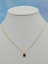 Load image into Gallery viewer, Ruby &amp; Diamond Pendant &amp; Chain Necklace - 18K Yellow Gold