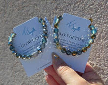 Load image into Gallery viewer, "Glow Getter" Blue Silver Agate Beaded Bracelet - TJazelle