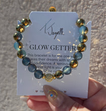 Load image into Gallery viewer, "Glow Getter" Blue Gold Agate Beaded Bracelet - TJazelle