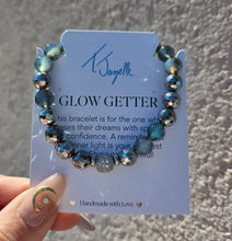 Load image into Gallery viewer, "Glow Getter" Blue Silver Agate Beaded Bracelet - TJazelle