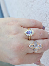 Load image into Gallery viewer, Marquise Tanzanite and Diamond Ring - 14K Yellow Gold